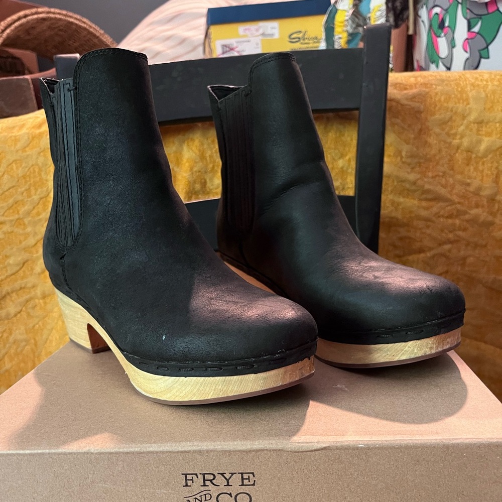 Frye clog boots. Like new worn a handful of times